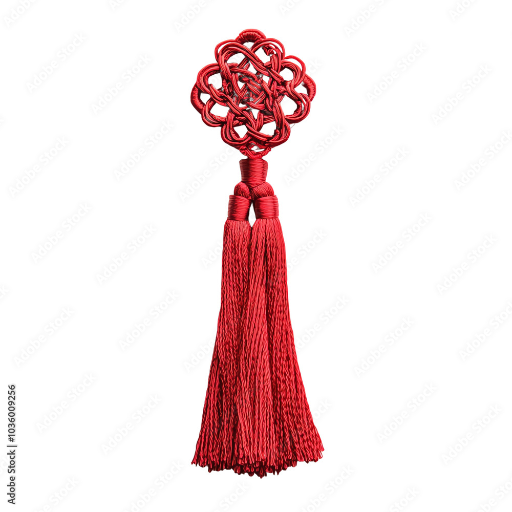 Obraz premium Chinese red knot, white isolate background.