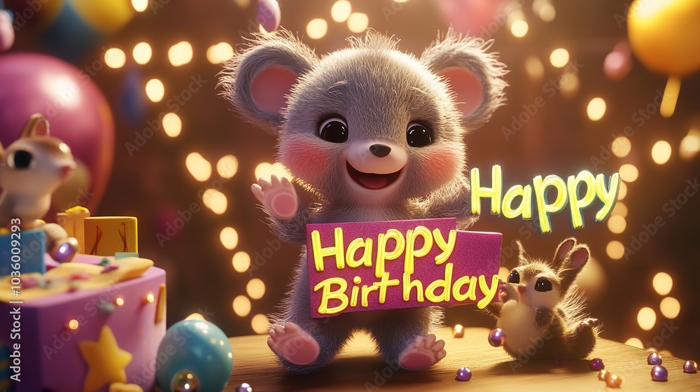 Fototapeta premium Happy Birthday Cake