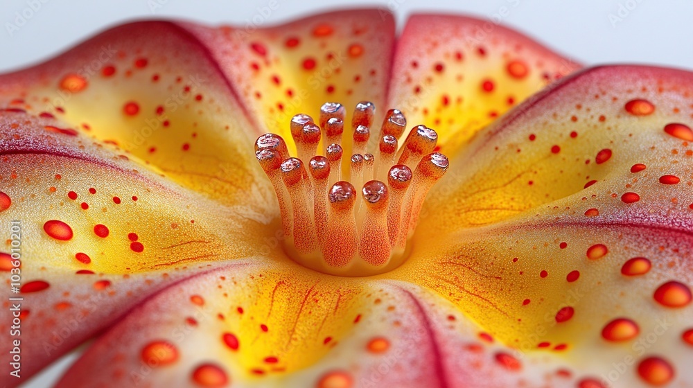 Close-up of a vibrant, colorful flower. Close-up of a vibrant, colorful flower.