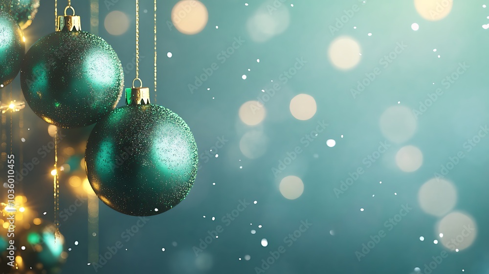 Elegant Winter Holiday Decorations with Red Accents and Glowing Christmas Ornaments Elegant Winter Holiday Decorations with Red Accents and Glowing Christmas Ornaments