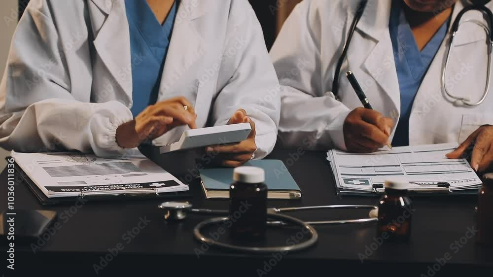 A diverse group of healthcare professionals, including doctors, nurses, and specialists, engaging in a collaborative meeting to discuss medical cases and share expertise in a hospital A diverse group of healthcare professionals, including doctors, nurses, and specialists, engaging in a collaborative meeting to discuss medical cases and share expertise in a hospital
