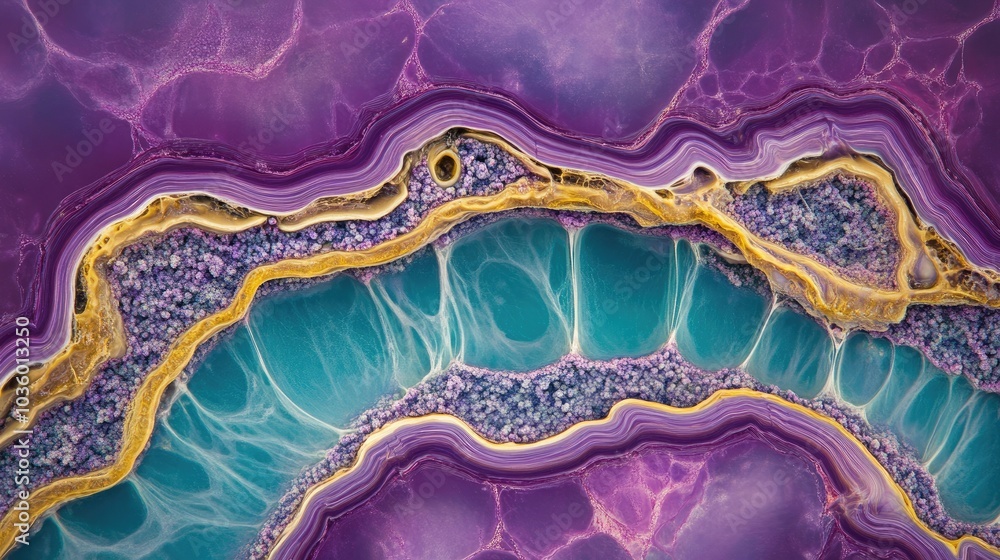 Colorful Agate Slice with Vibrant Purple and Blue Tones Colorful Agate Slice with Vibrant Purple and Blue Tones