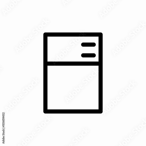 fridge kitchen icon sign vector