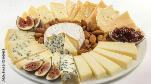 A delightful platter of assorted Spanish cheeses, including manchego, cabrales photo