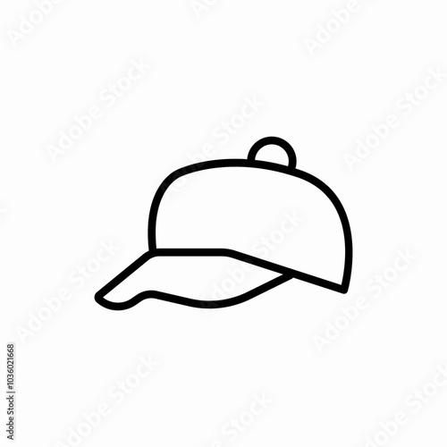 baseball cap icon sign vector