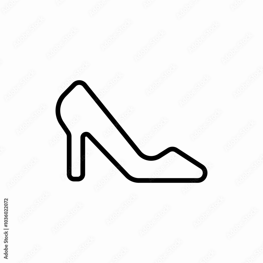 feminine heel shoe icon sign vector feminine heel shoe icon sign vector
