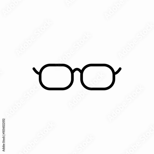 eye glasses icon sign vector
