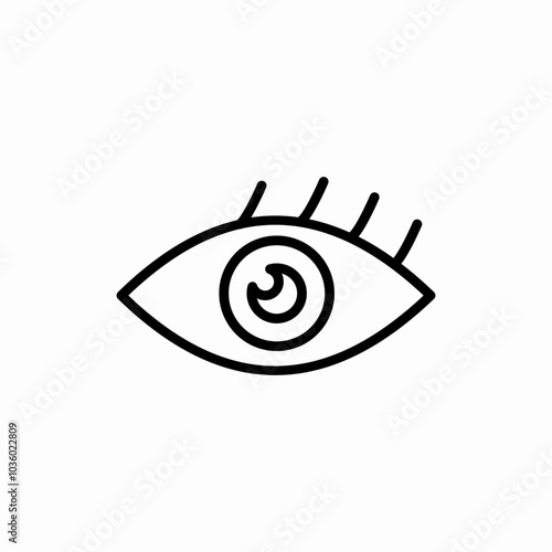 simple eye icon sign vector