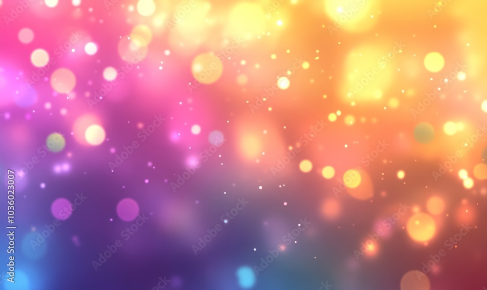 Soft bokeh lights in vibrant colors blend together, creating a dreamy atmosphere perfect for festive celebrations or artistic backgrounds Soft bokeh lights in vibrant colors blend together, creating a dreamy atmosphere perfect for festive celebrations or artistic backgrounds