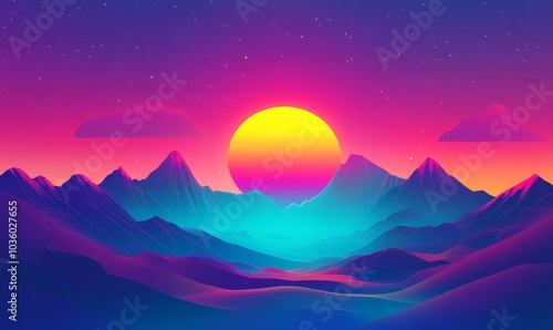 background gradient in cyberpank style photo