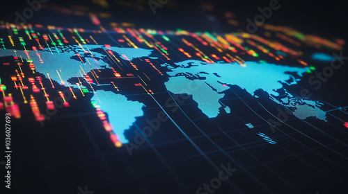 Abstract business smart city and charts and graphs with statistics to innovative analyze business potential and forecast future development of companies growth.