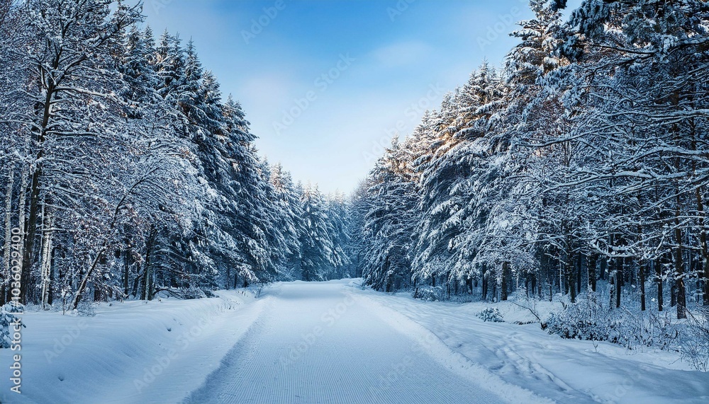 Fototapeta premium snow covered trees