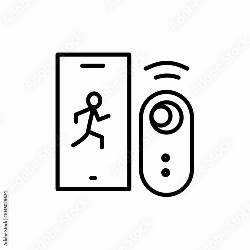 motion sensor alarm icon sign vector