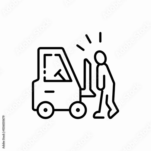 trucking service icon sign vector