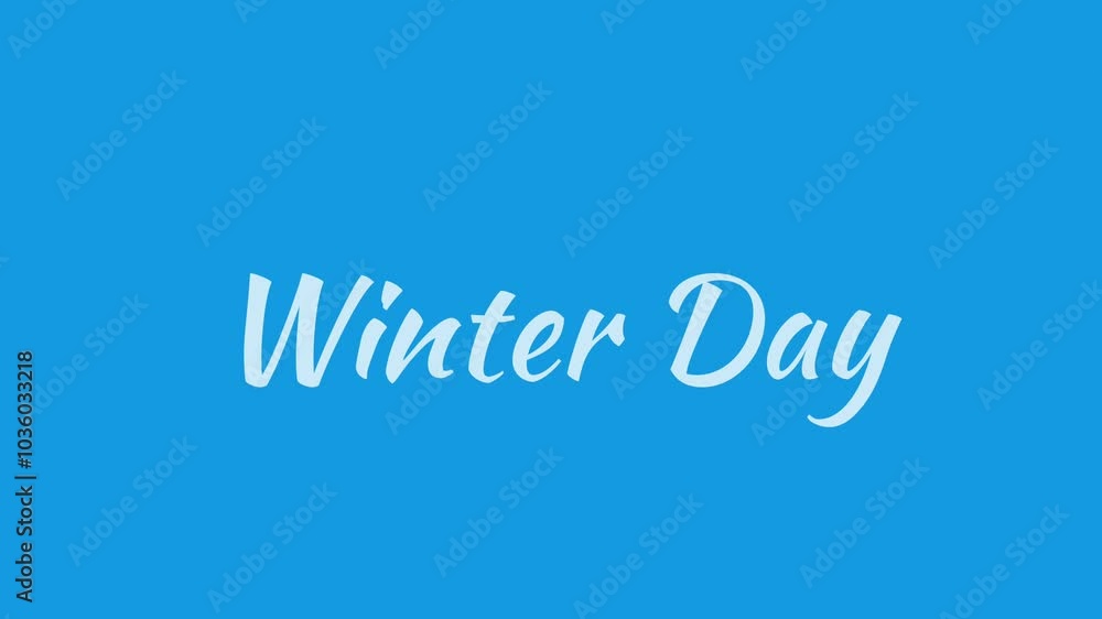 Winter Day typography text animated video. Winter Day typography text animated video.