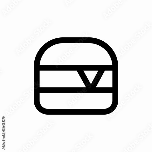 cheese topping burger icon sign vector
