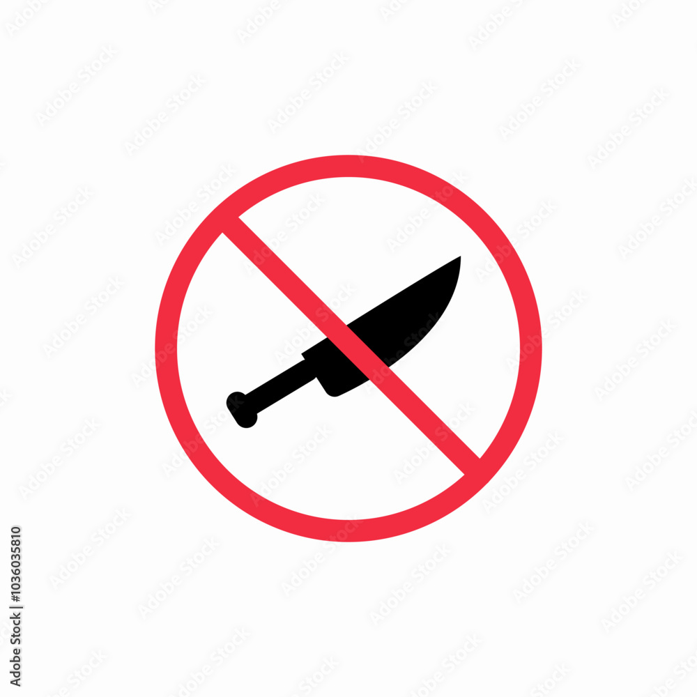 cutting tools are prohibited icon sign vector cutting tools are prohibited icon sign vector