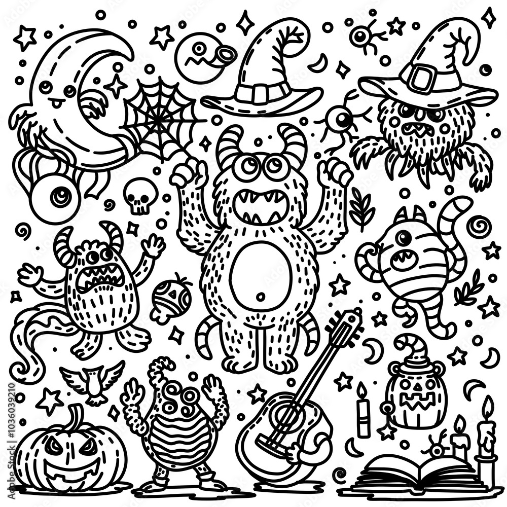 Obraz premium set of hand drawn birds