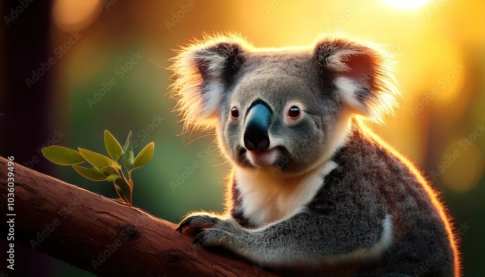 Fototapeta premium Wild Safari Koala Bear Marsupial wildlife Animal 