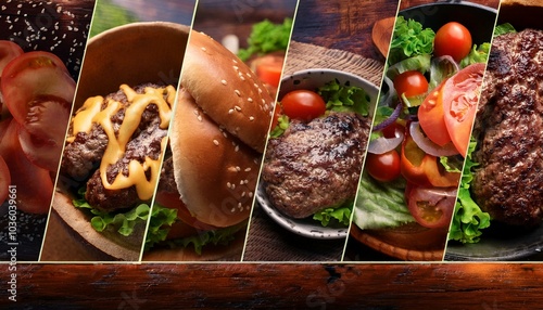 Indulge in the ultimate comfort food experience with this mouthwatering snapshot of a perfectly crafted hamburger