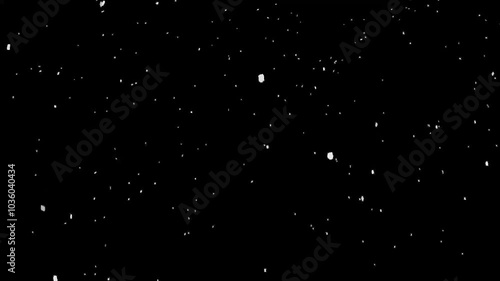 Snow starts to fall, falling, then stopping - with alpha