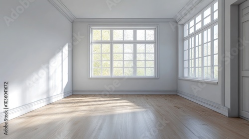 Wallpaper Mural Empty room with windows Torontodigital.ca