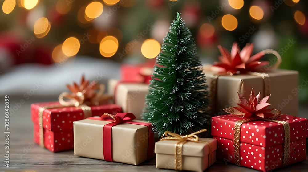 gifts wrapped around small artificial christmas tree festive holiday display gifts wrapped around small artificial christmas tree festive holiday display
