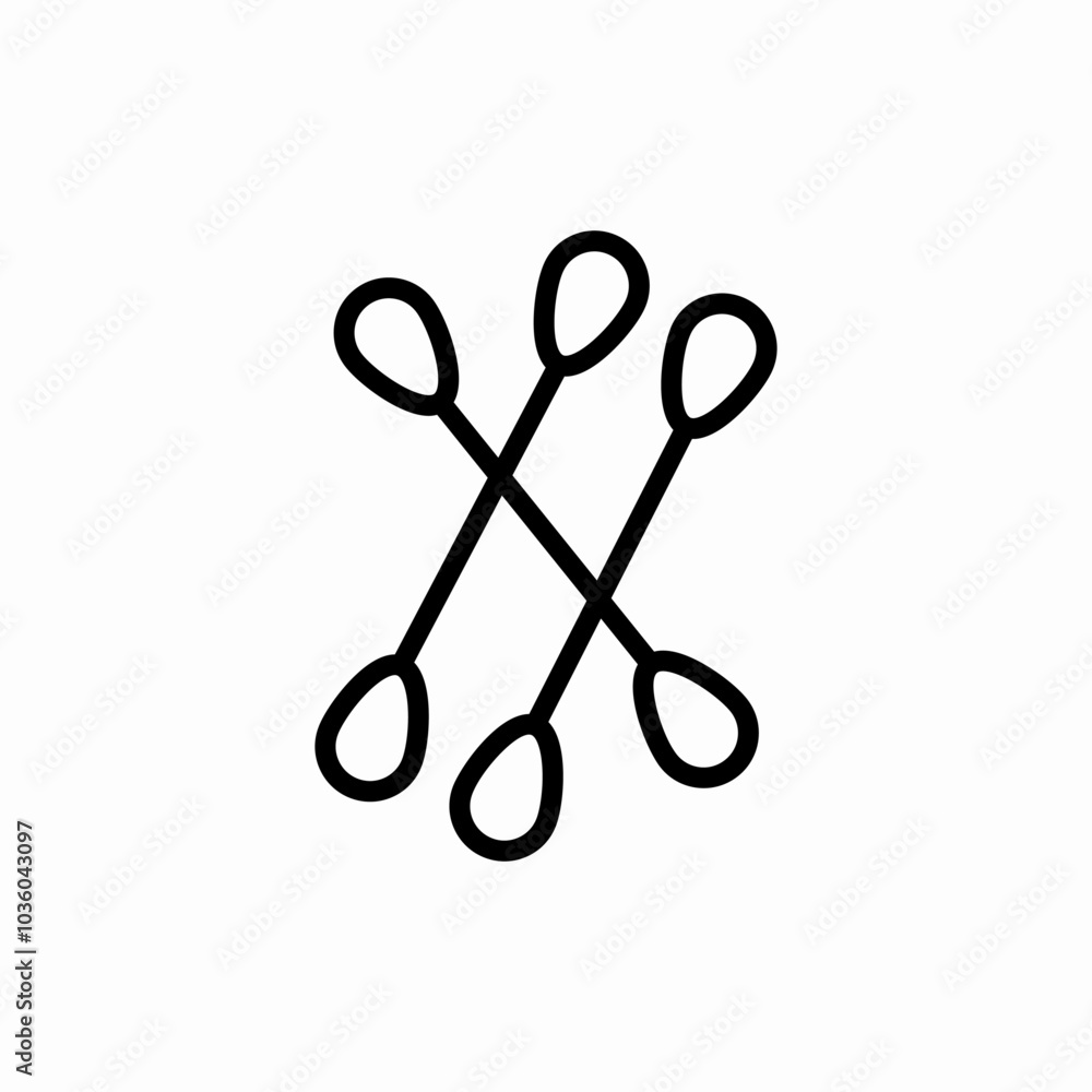 cotton swab icon sign vector cotton swab icon sign vector