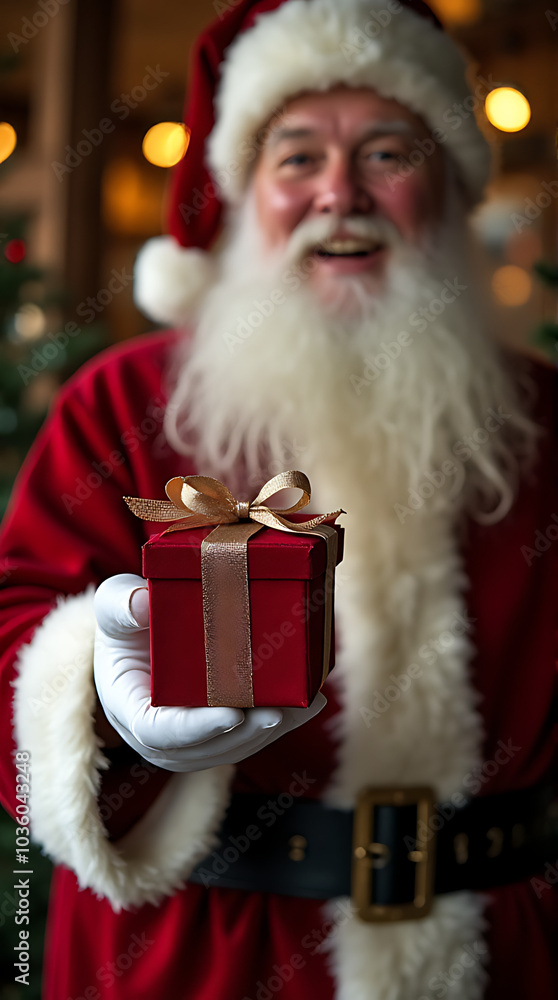 hand held gift box jolly old santa claus north pole workshop hand held gift box jolly old santa claus north pole workshop