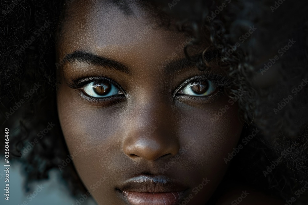 black womans portrait closeup black womans portrait closeup