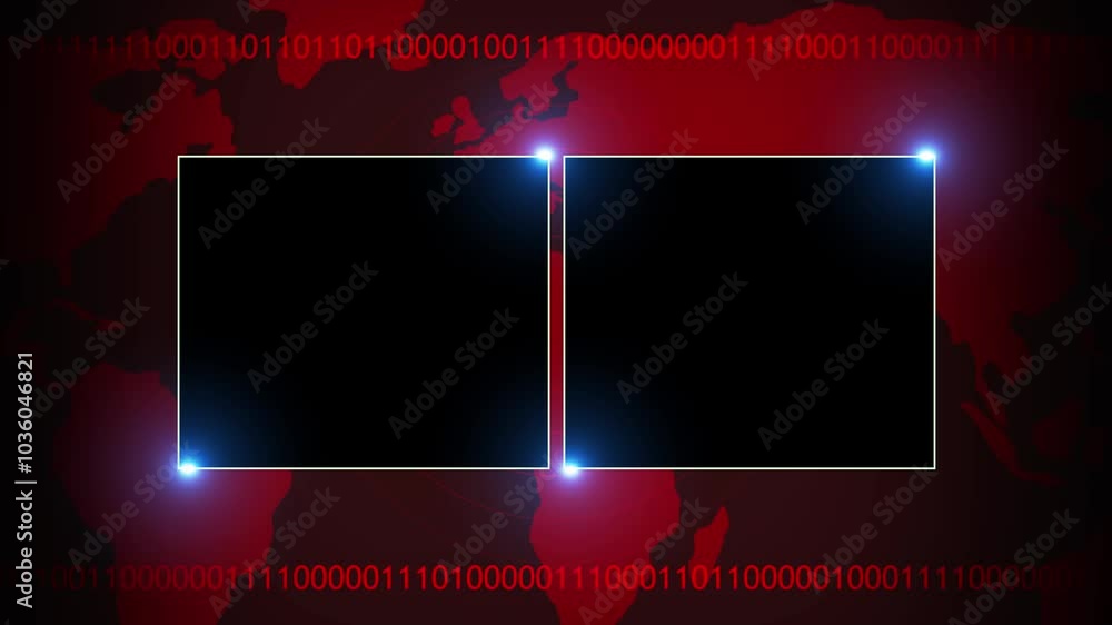 Live breaking news lower two display and time boxes Breaking News Title