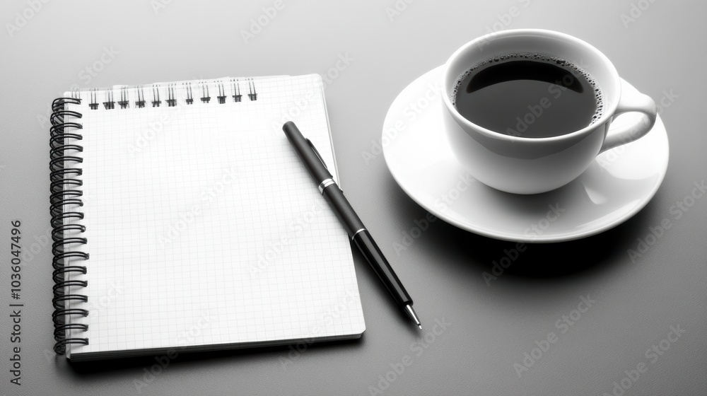 Enjoying a Peaceful Coffee Break With a Notepad and Pen for Jotting Down Thoughts and Ideas. Generative AI Enjoying a Peaceful Coffee Break With a Notepad and Pen for Jotting Down Thoughts and Ideas. Generative AI