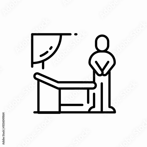 cosmetologist chair icon sign vector