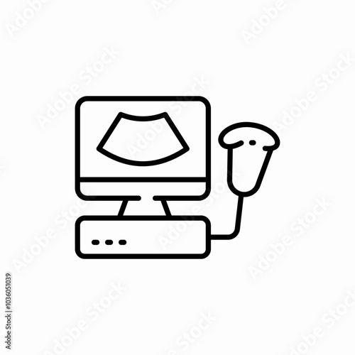 ultrasound machine icon sign vector