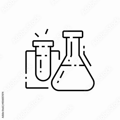 chemical flask icon sign vector