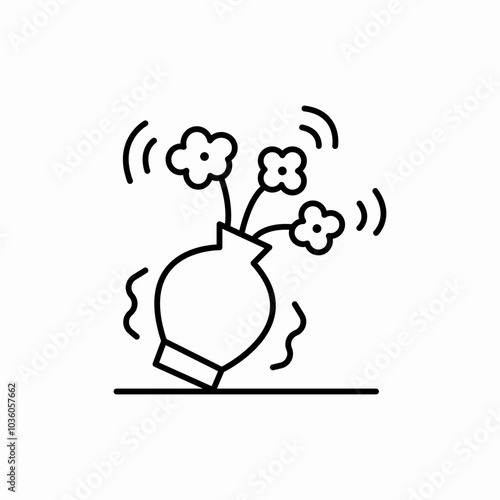 effect of the earthquake icon sign vector