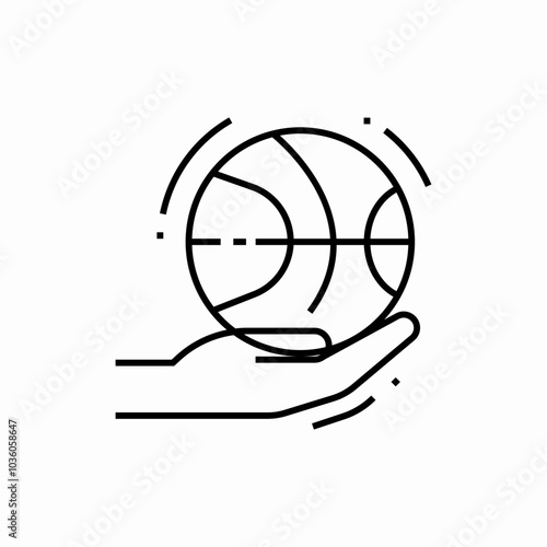 playing basketball icon sign vector