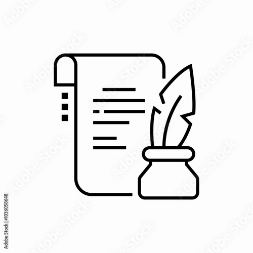 poet royalty icon sign vector
