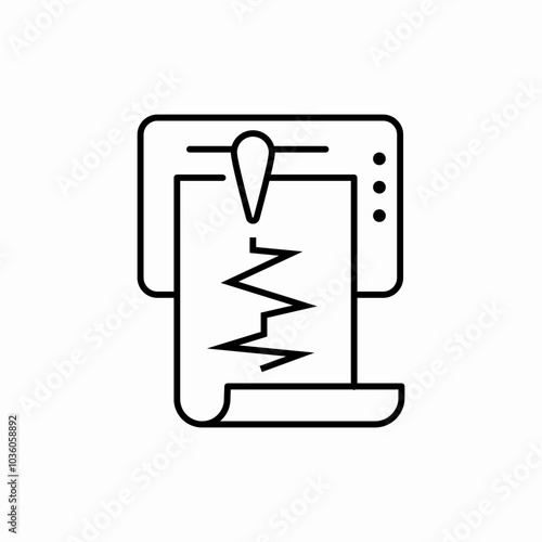 seismograph report icon sign vector