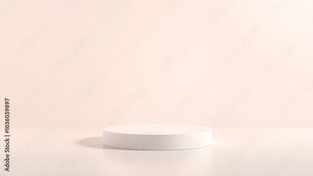 Podium for product presentation on soft light colour background. Podium for product presentation on soft light colour background.