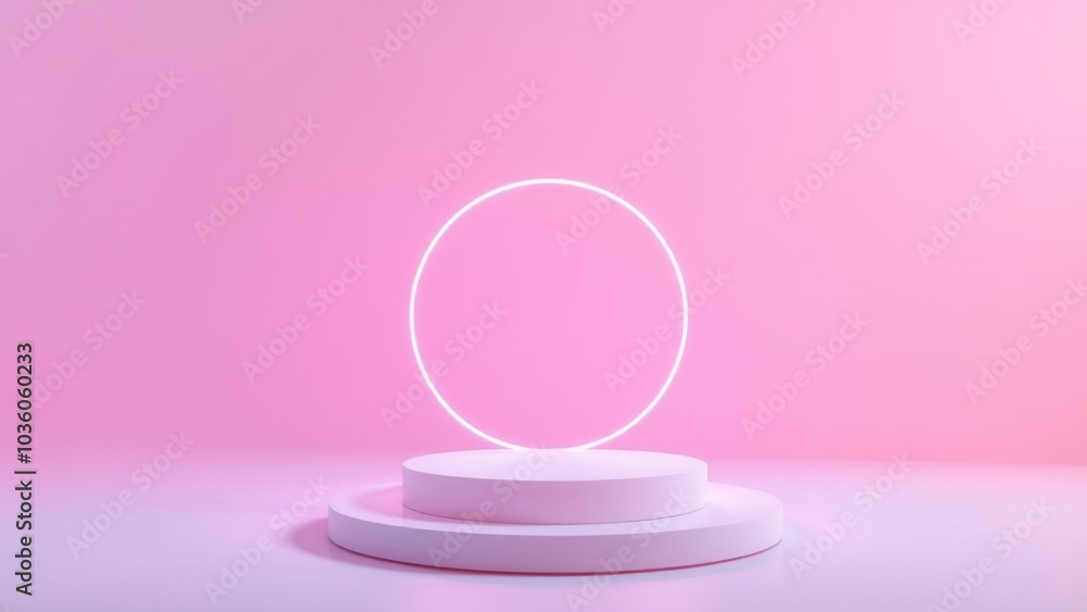 Podium for product presentation on soft light colour background. Podium for product presentation on soft light colour background.