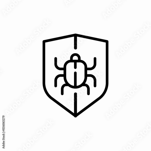 bug protection icon sign vector