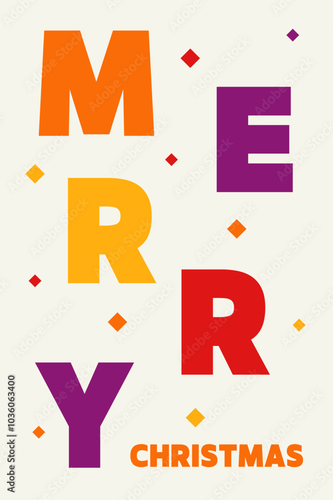 Abstract Christmas card with colourful elements. Vector illustration Abstract Christmas card with colourful elements. Vector illustration