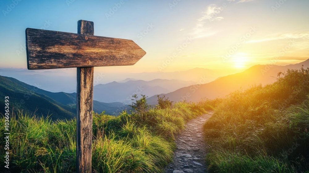 A serene pathway through lush mountains beckons at sunrise, guiding adventurers toward new horizons and breathtaking views A serene pathway through lush mountains beckons at sunrise, guiding adventurers toward new horizons and breathtaking views