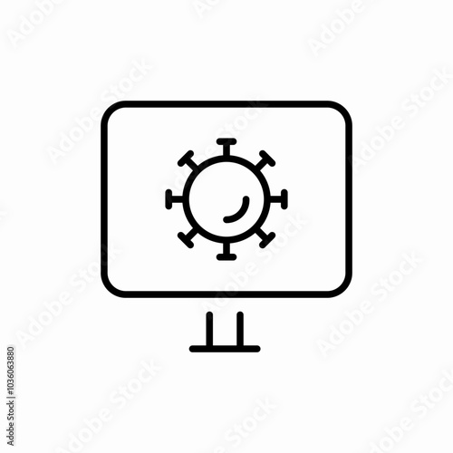 computer virus icon sign vector