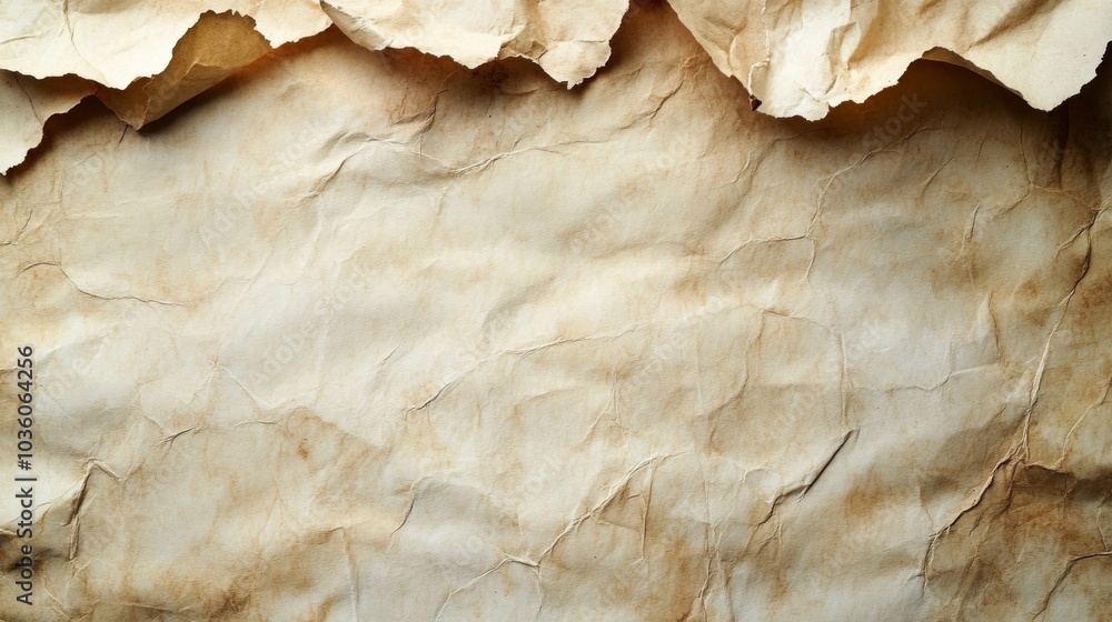 The backdrop features a piece of crinkled brown paper that showcases intricate textures and natural aging, ideal for crafts, designs, or various artistic applications. The backdrop features a piece of crinkled brown paper that showcases intricate textures and natural aging, ideal for crafts, designs, or various artistic applications.