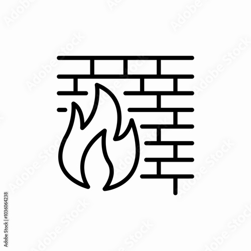 firewall protection icon sign vector