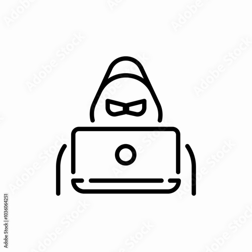 hacker crime icon sign vector