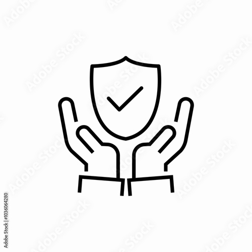 insurance protection icon sign vector