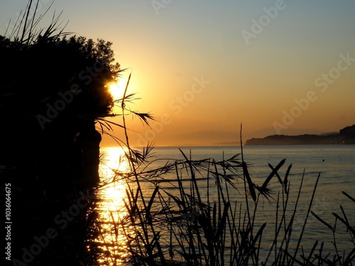 sunset on the Canal D'amour Corfu 